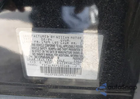 2024 Nissan Kicks S Xtronic Cvt from USA, damaged, VIN 3N1CP5BV8RL521422